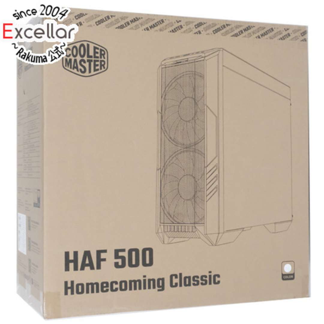 COOLER MASTER(クーラーマスター)のクーラーマスター ミドルタワーPCケース HAF 500 White H500-WGNN-S00 ホワイト スマホ/家電/カメラのPC/タブレット(PCパーツ)の商品写真