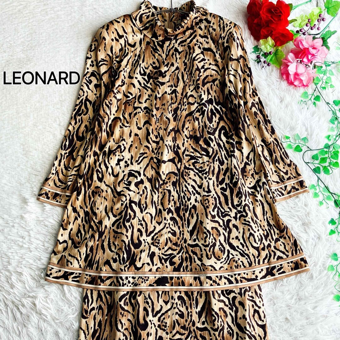 LEONARD - LEONARD レオナール☆シルク チュニック スカート LEONARD - LEONARD レオナール☆シルク チュニック スカート