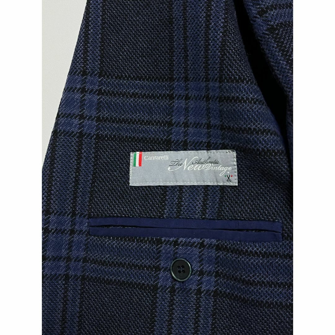 Cantarelli カンタレッリ ネイビー チェック ジャケット 446の Cantarelli カンタレッリ ネイビー チェック ジャケット 446の