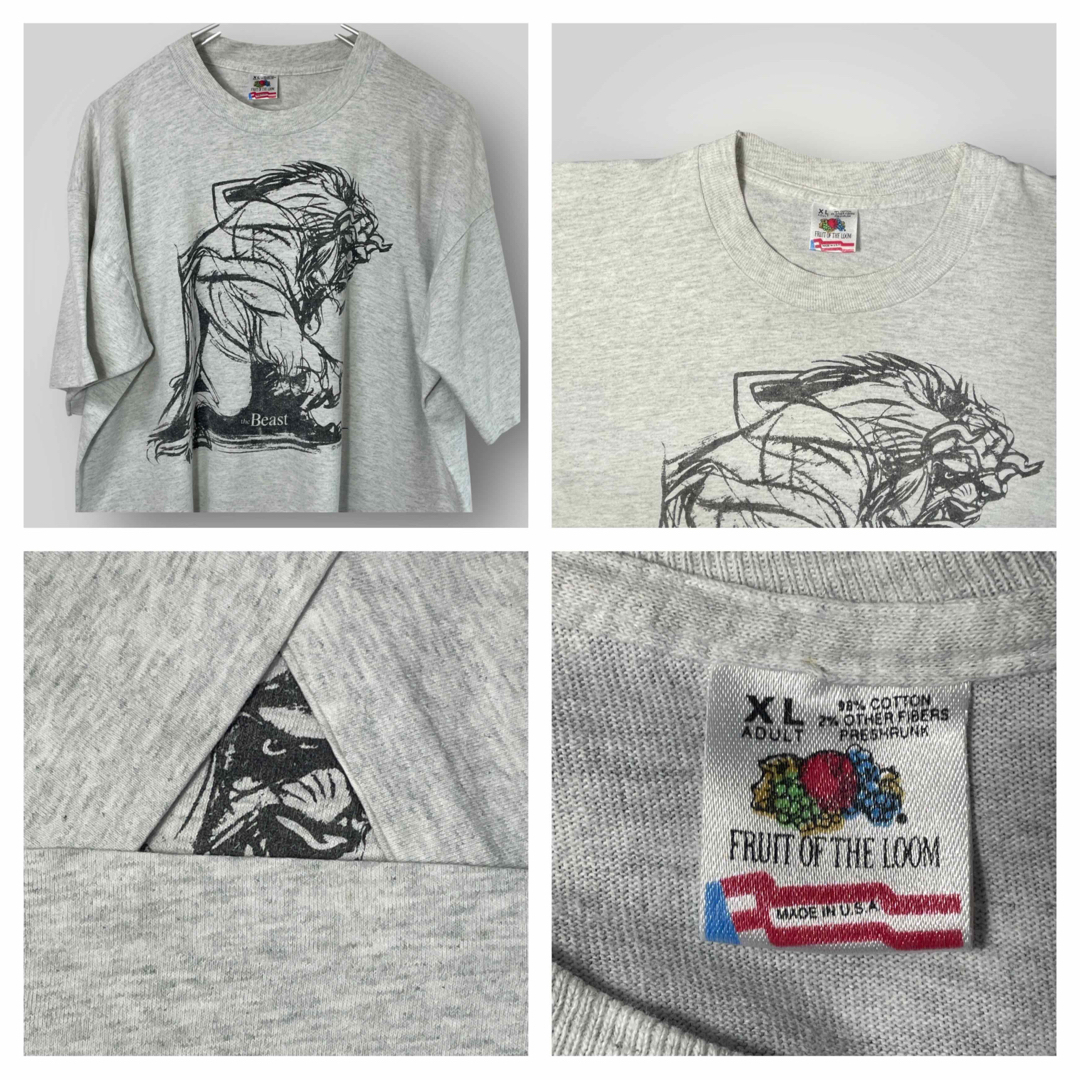 Disney - 希少90s Disneyヴィンテージ美女と野獣Tシャツ XL Disney - 希少90s Disneyヴィンテージ美女と野獣Tシャツ XL