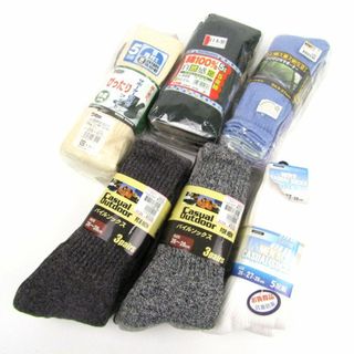 ワークマン他 靴下 6点セット 未使用 日本製 綿100%など ソックス まとめて 大量 外装ダメージ有 メンズ(その他)