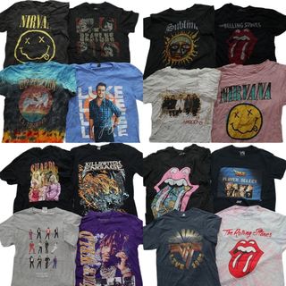 古着卸 まとめ売り 音楽・バンド 半袖Tシャツ 16枚セット 古着卸 まとめ売り 音楽・バンド 半袖Tシャツ 16枚セット