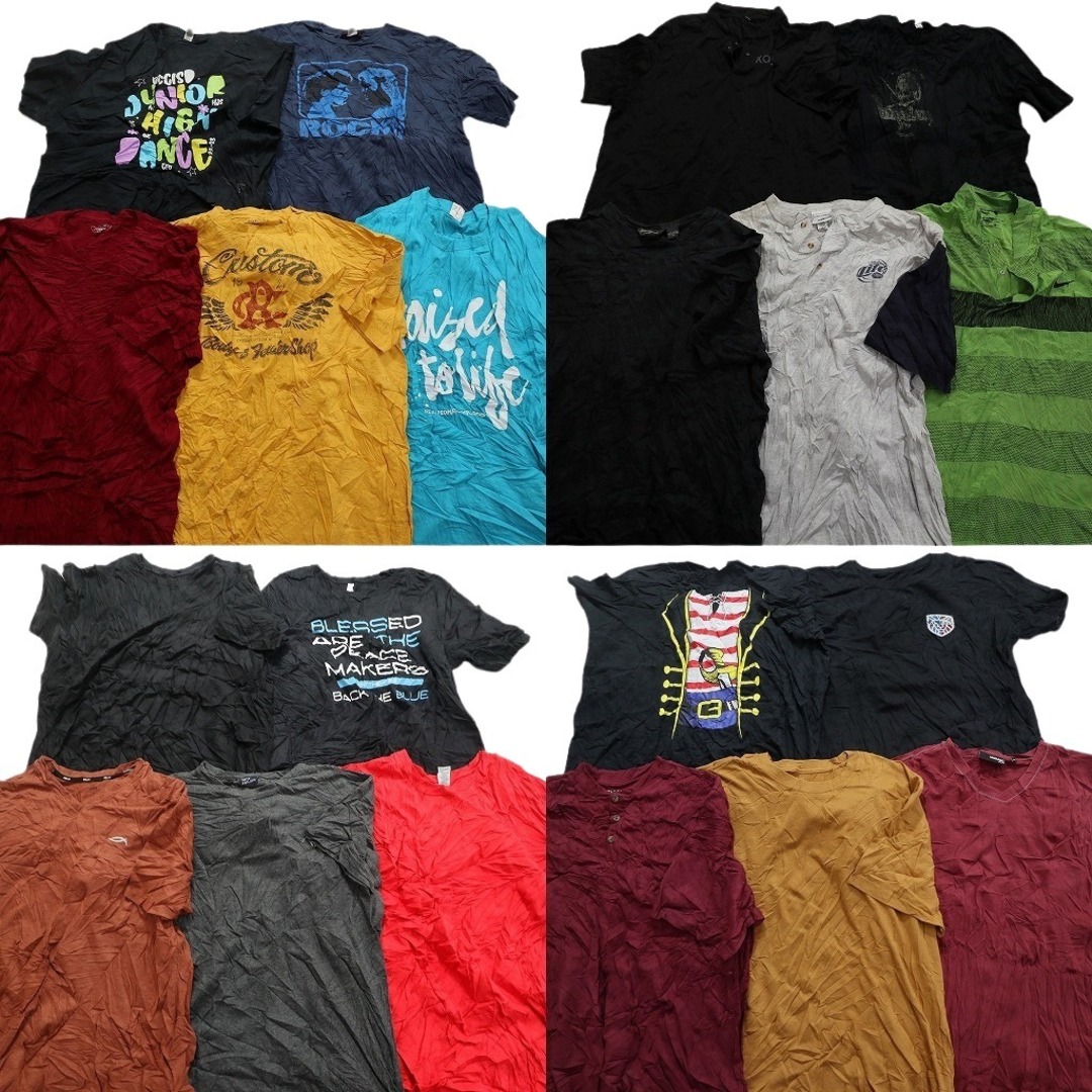 古着卸 まとめ売り カラーmix プリント 半袖Tシャツ 20枚セット 古着卸 まとめ売り カラーmix プリント 半袖Tシャツ 20枚セット