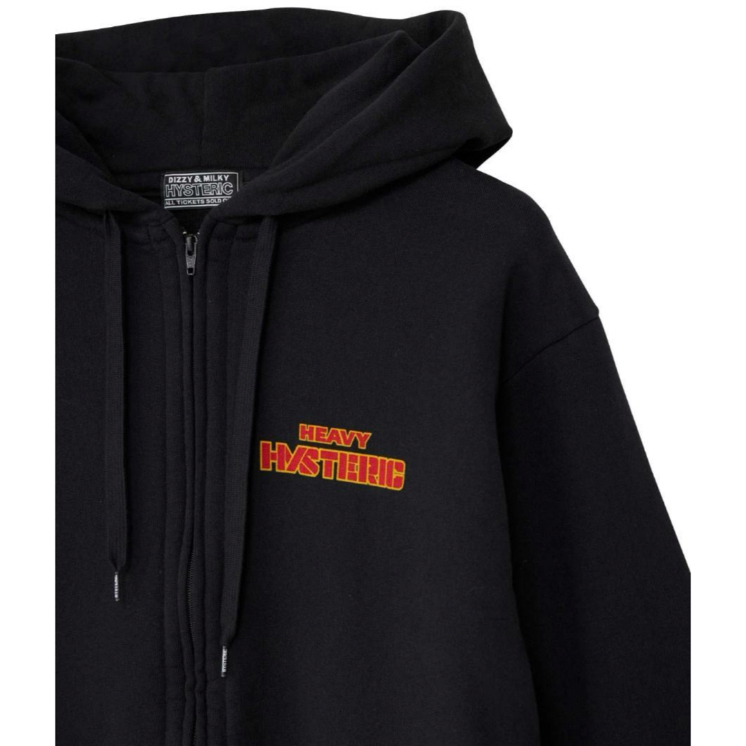 HYSTERIC GLAMOUR - ヒステリックグラマー ジップパーカー 黒Lの HYSTERIC GLAMOUR - ヒステリックグラマー ジップパーカー 黒Lの