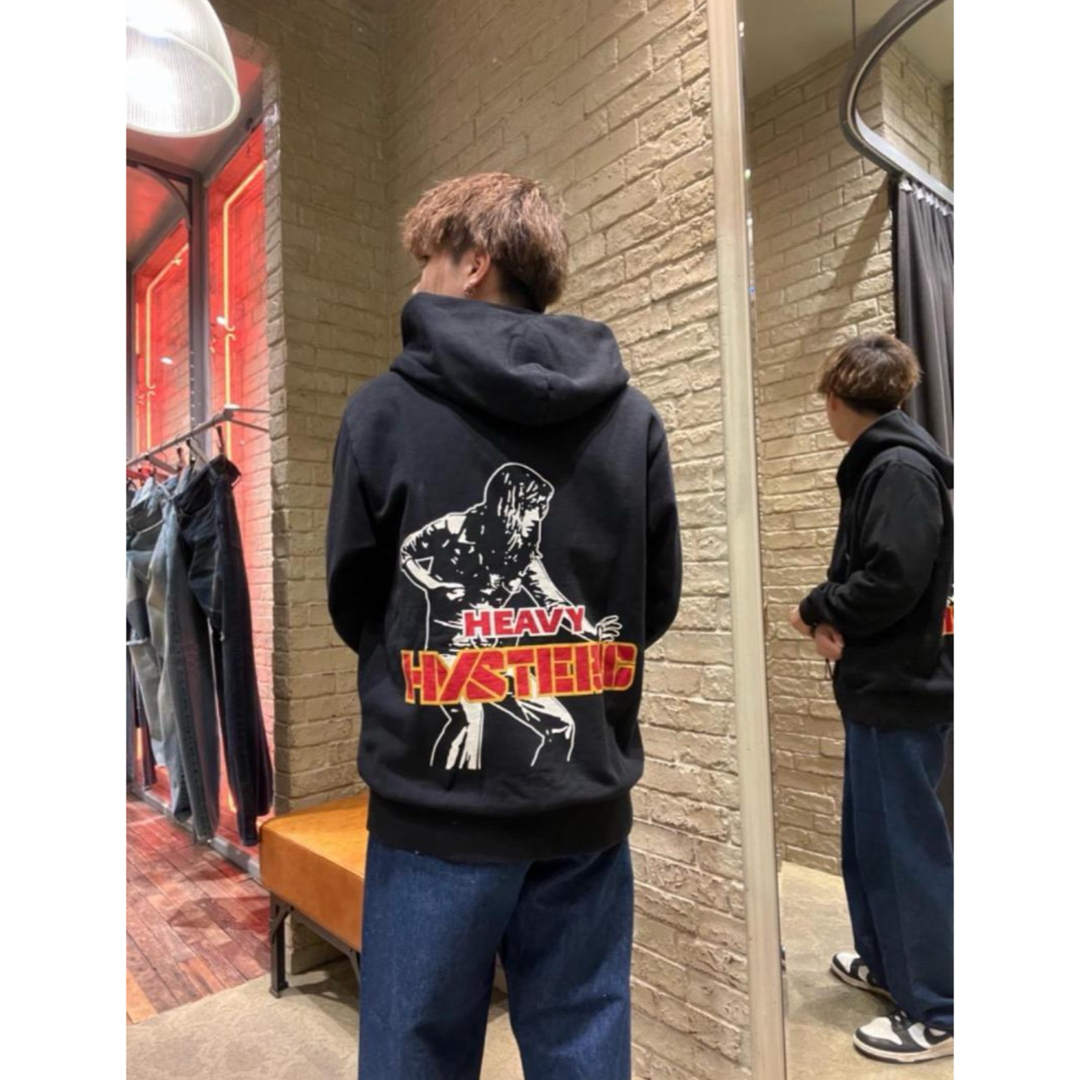 HYSTERIC GLAMOUR - ヒステリックグラマー ジップパーカー 黒Lの HYSTERIC GLAMOUR - ヒステリックグラマー ジップパーカー 黒Lの