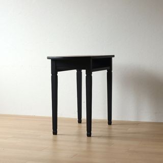 アンティーク 半円テーブル ブラック 無垢材 古家具 黒色 アンティーク 半円テーブル ブラック 無垢材 古家具 黒色