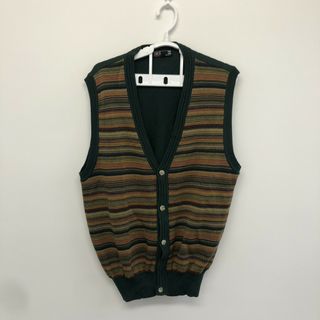 【DAKS LONDON】ダックスロンドン　クリーン系　ニットベスト　トップス　カジュアル　メンズ(ベスト)