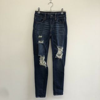 【AMERICAN EAGLE OUTFITTERS】アメリカンイーグルフィッターズ　デニムパンツ　ダメージデザイン(デニム/ジーンズ)
