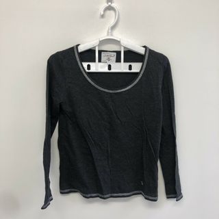 【goarniego】　黒系　1　カットソー　長袖トップス　無地　シンプル　カジュアル(カットソー(長袖/七分))