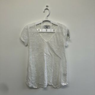 【goarniego】　白系　1　半袖Ｔシャツ　無地　シンプル　カジュアル　ゆったり(Tシャツ(半袖/袖なし))