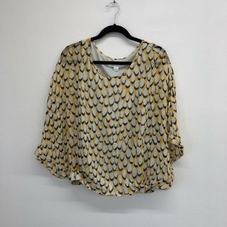 【DIANEvonFURSTENBERG】ダイアンフォンファステンバーグ　黄系　S　ブラウス　長袖トップス(シャツ/ブラウス(長袖/七分))