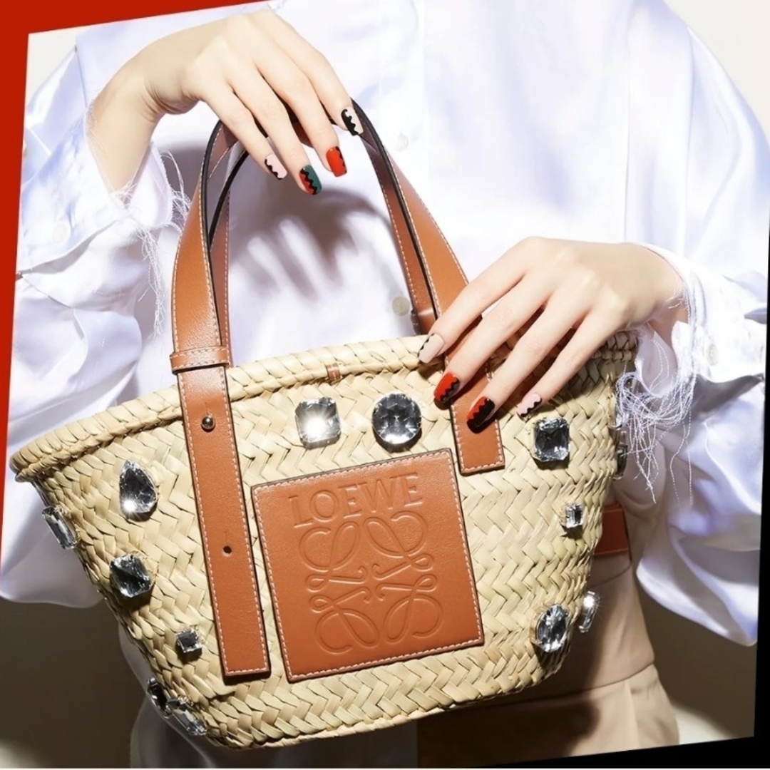 LOEWE - 極美品【ロエベ】バスケット バッグ スモール ビジュー LOEWE - 極美品【ロエベ】バスケット バッグ スモール ビジュー