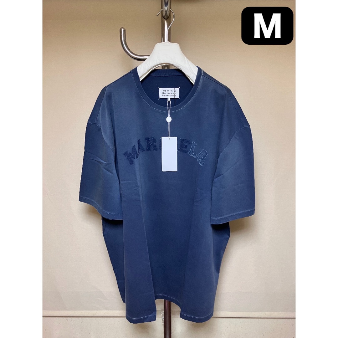 Maison Margiela（旧Maison Martin Margiela） - 新品 M 23ss マルジェラ ブランドロゴ Tシャツ ブルー 青 17620