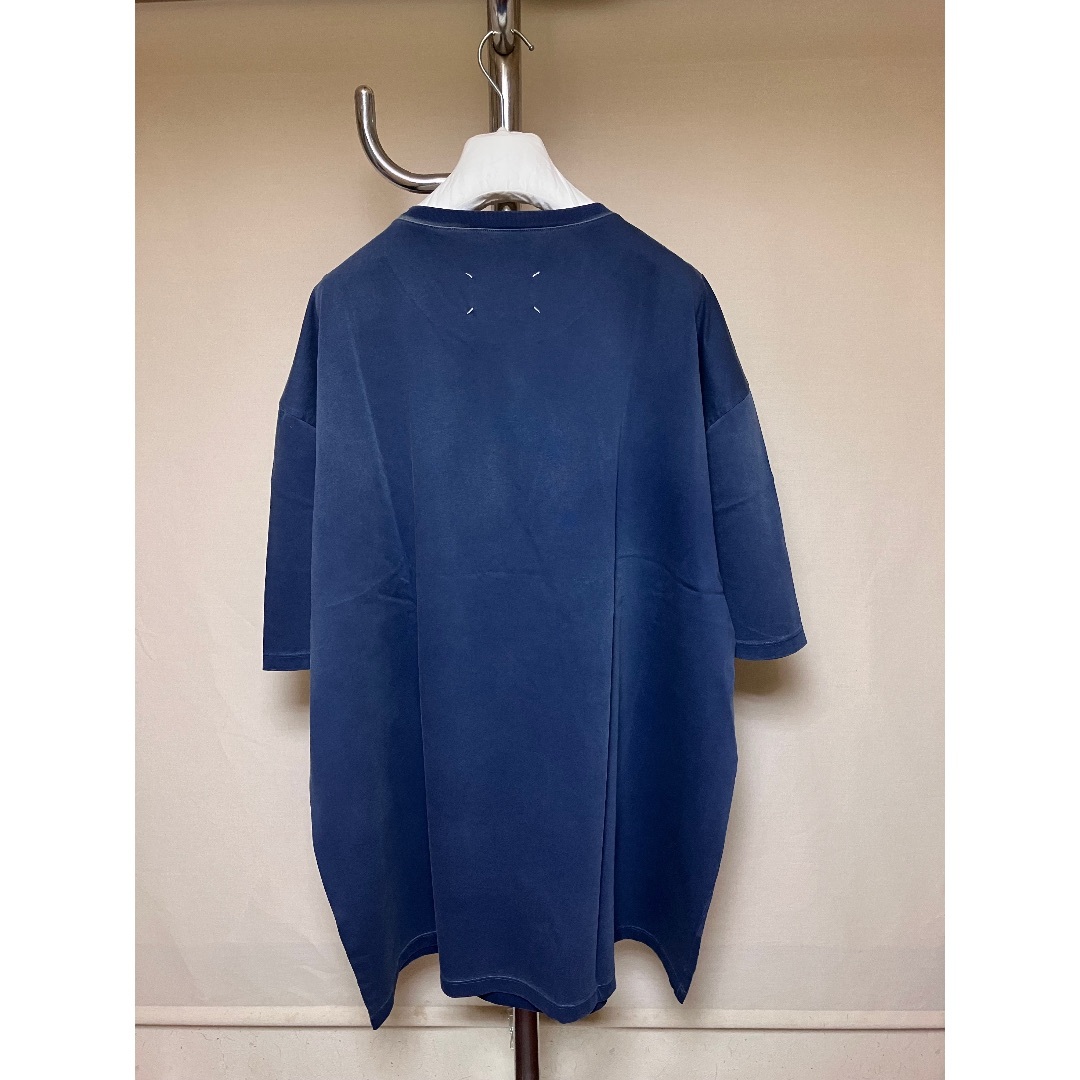 国内発送 マルジェラ 23ss 青 ブランドロゴ Tシャツ デストロイ Maison Margiela（旧Maison Martin Margiela） - 新品 M 23ss