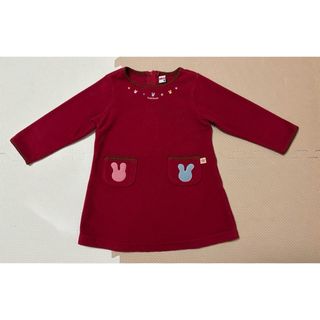 mikihouse - ミキハウス 可愛いウサコちゃん刺繍ワンピース 90 mikihouse - ミキハウス 可愛いウサコちゃん刺繍ワンピース 90