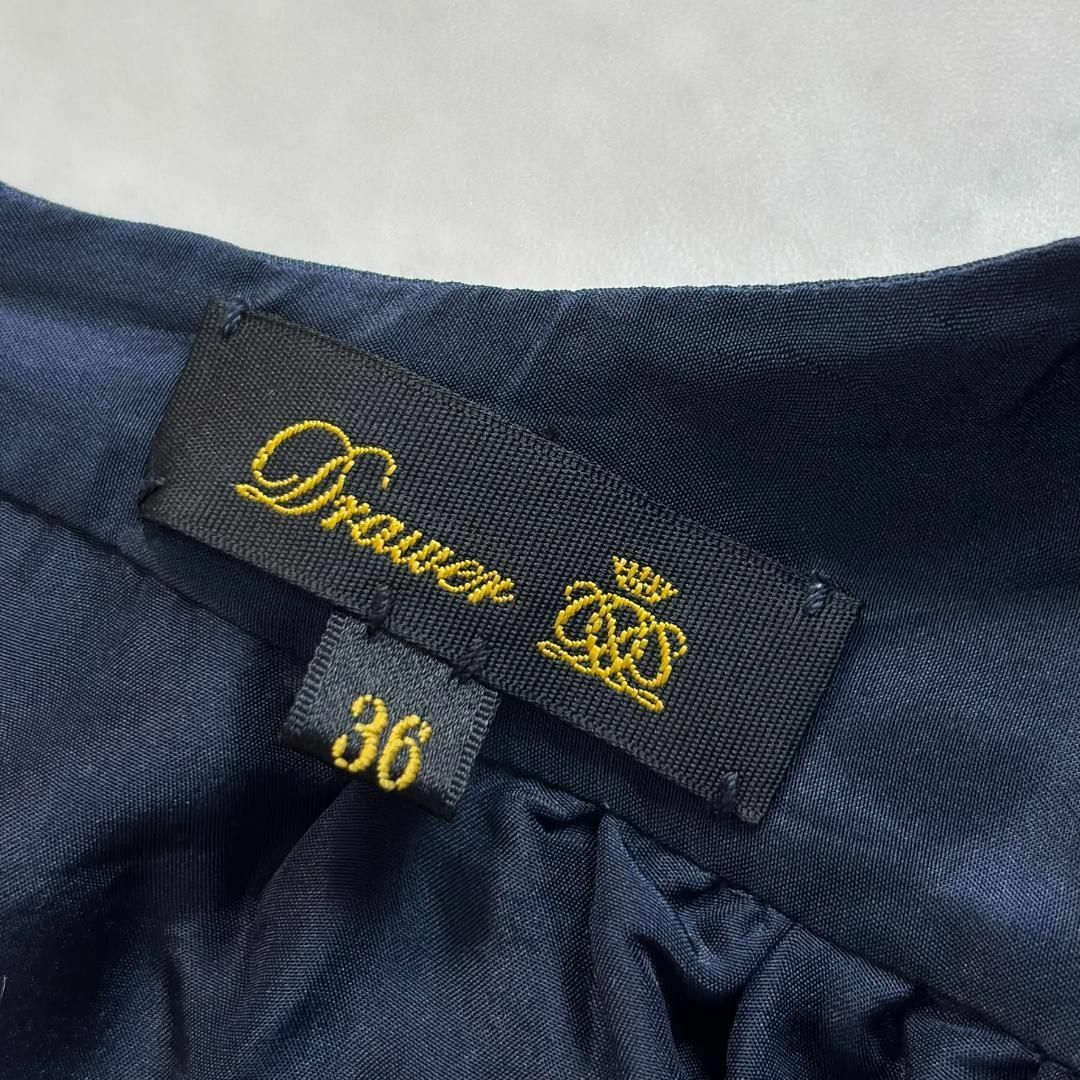 Drawer - 美品♪ドゥロワー シルク混 半袖ブラウス パフスリーブ Drawer - 美品♪ドゥロワー シルク混 半袖ブラウス パフスリーブ