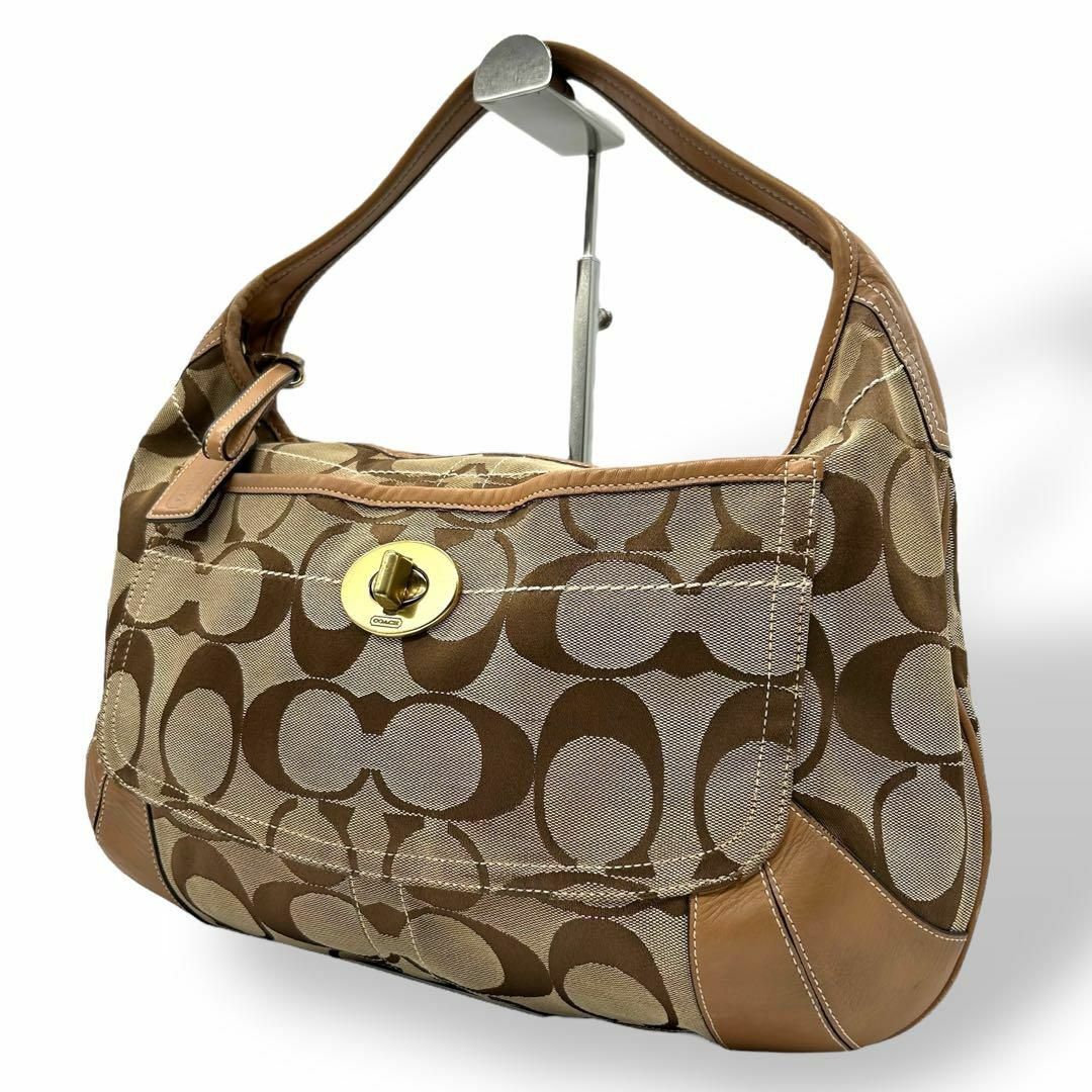 COACH - 良品 853 Coach Ergo ワンショルダーバッグ ターンロック A4