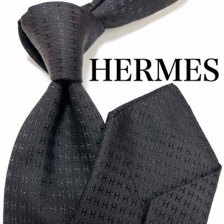 HERMES - 礼装用 エルメス・HERMES ネクタイ シルク100% 白 H柄 HERMES - 礼装用 エルメス・HERMES ネクタイ シルク100% 白 H柄