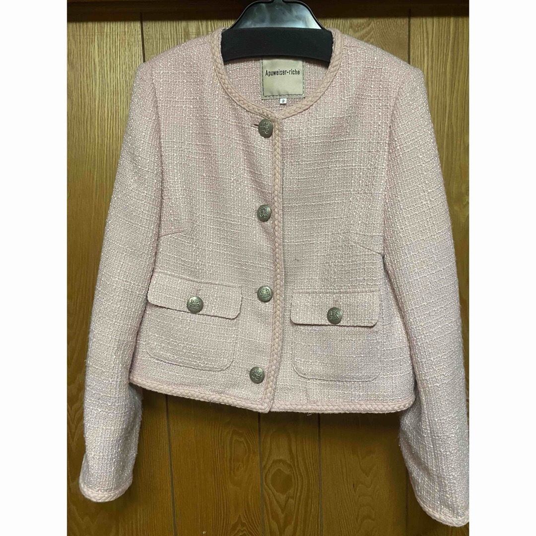 Apuweiser-riche - ツイードジャケットの通販 by みぃ's shop Apuweiser-riche - ツイードジャケットの通販 by みぃ's shop