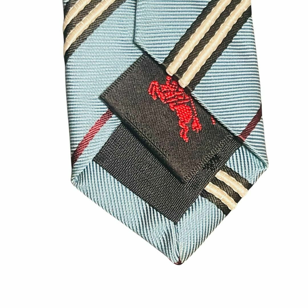 BURBERRY BLACK LABEL - BURBERRY BLACK LABEL 水色レジメンタル BURBERRY BLACK LABEL - BURBERRY BLACK LABEL 水色レジメンタル