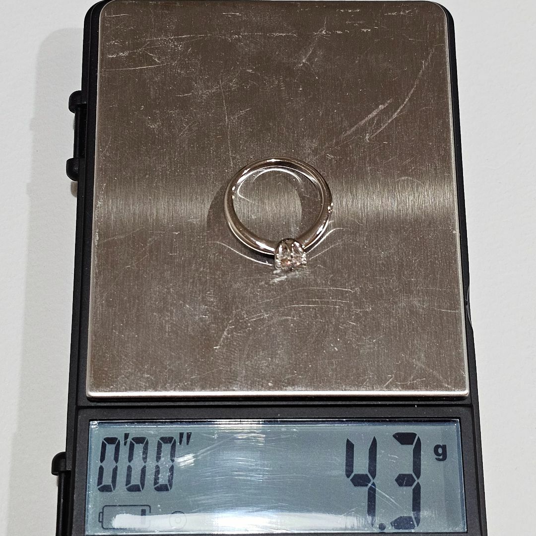 TASAKI - 1587 タサキダイヤリングPT1000プラチナ8号0.412ctの TASAKI - 1587 タサキダイヤリングPT1000プラチナ8号0.412ctの