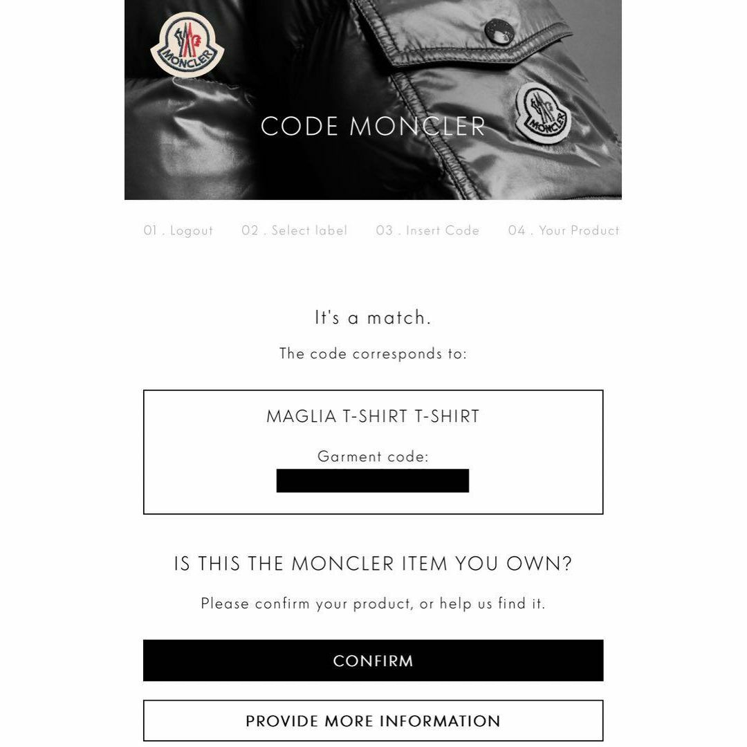 MONCLER - 10620【美品・QR確認済み】モンクレール☆刺繍 MONCLER - 10620【美品・QR確認済み】モンクレール☆刺繍