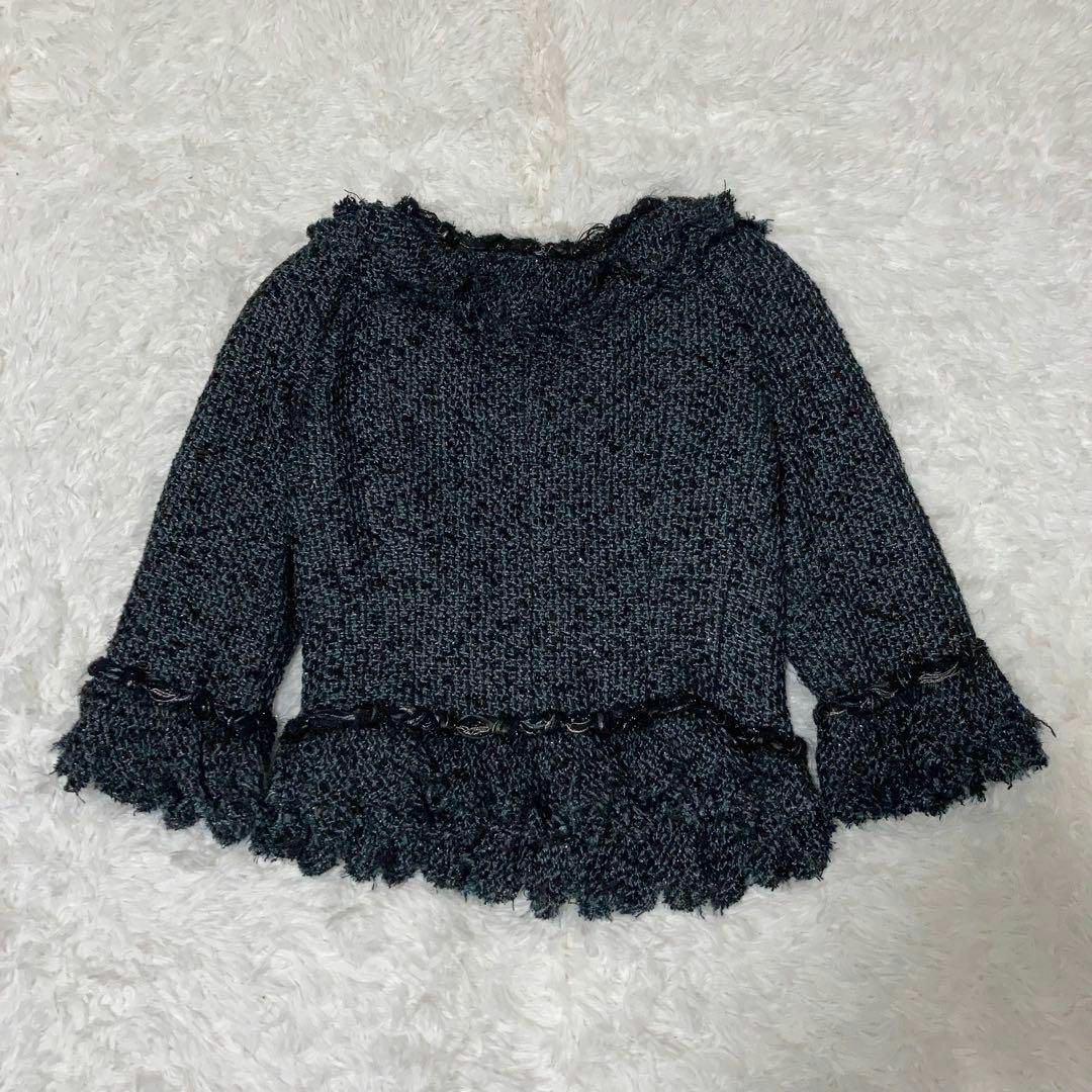 CHANEL - CHANEL ノーカラージャケット フリンジ ツイード ココ CHANEL - CHANEL ノーカラージャケット フリンジ ツイード ココ