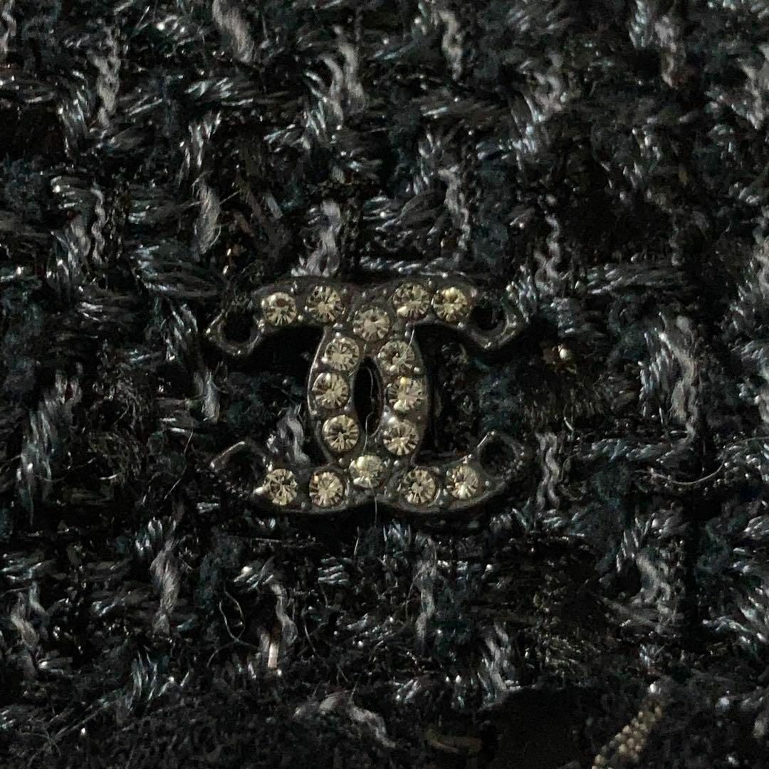 CHANEL - CHANEL ノーカラージャケット フリンジ ツイード ココ CHANEL - CHANEL ノーカラージャケット フリンジ ツイード ココ