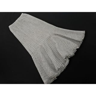 GRL グレイル ツイード チェック マーメイド スカート sizeS/白ｘ黒 ◇■ レディース(ロングスカート)