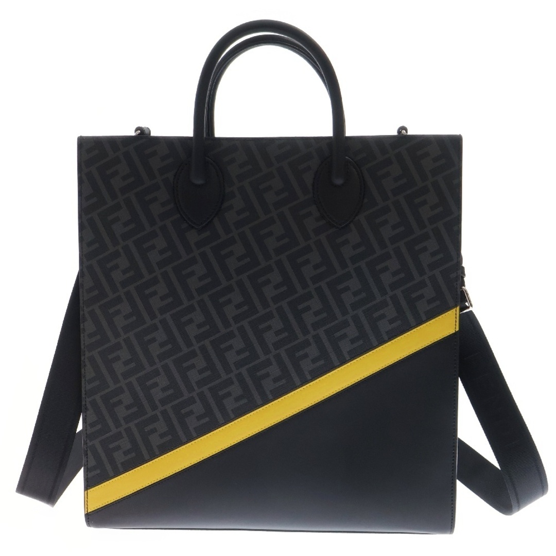 FENDI - FENDI フェンディ ズッカ総柄2wayハンドバッグ グレー FENDI - FENDI フェンディ ズッカ総柄2wayハンドバッグ グレー