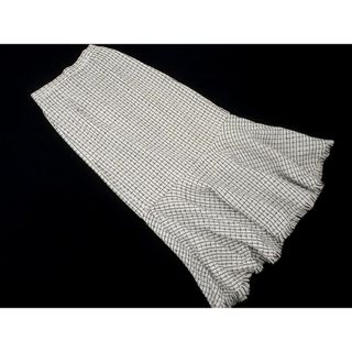 GRL グレイル チェック マーメイド スカート sizeS/白ｘ黒 ■◇ レディース(ロングスカート)