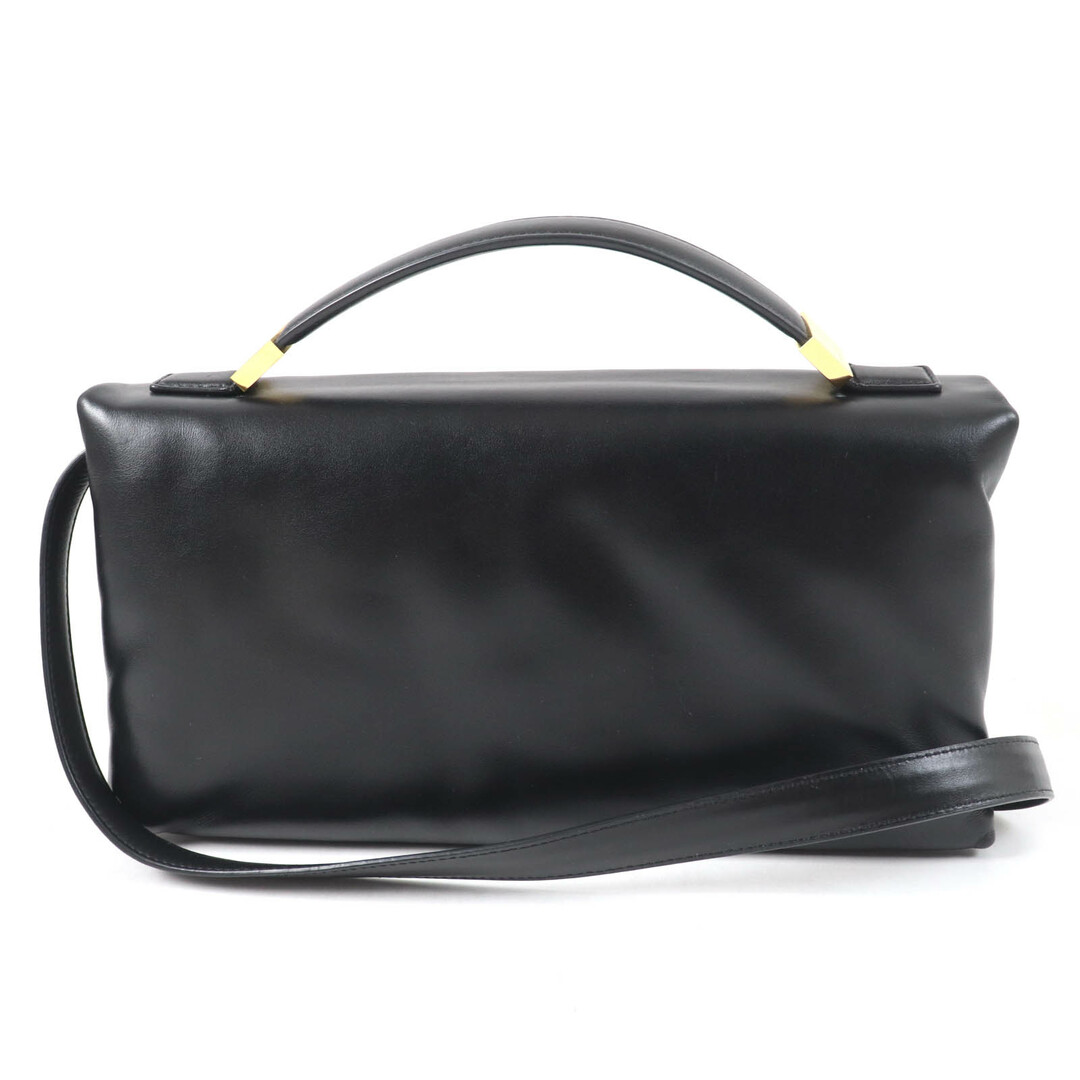 MARNI - 美品☆MARNI マルニ 2021年製 BMMP0130U1 PRISMA パファー 2WAY レザー ハンド・ショルダーバッグ ブラック 保存袋付き イタリア製 レディース