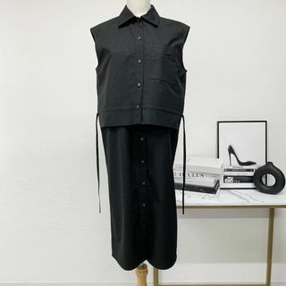 HERMES - エルメス ツイルレーヌ ポンチョ風ワンピース ロング HERMES - エルメス ツイルレーヌ ポンチョ風ワンピース ロング