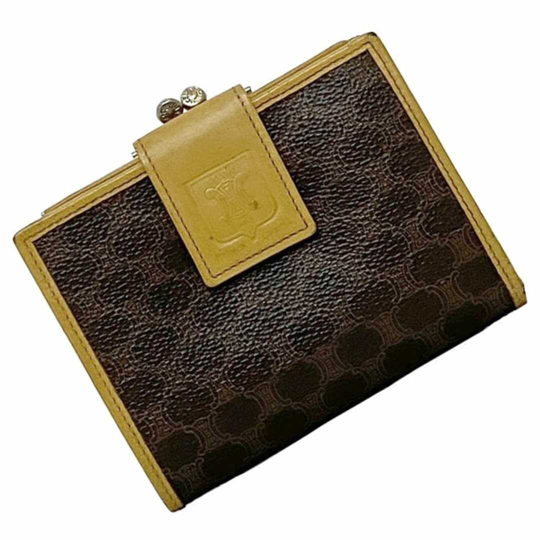 CELINE - セリーヌ 二つ折り がま口 財布 ec-22717 ブラウン CELINE - セリーヌ 二つ折り がま口 財布 ec-22717 ブラウン