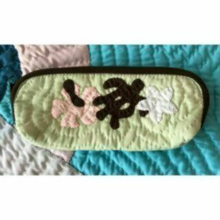 ＜正規品＞シンプルペンケース♡ホヌ♡ライトセルドングリーン♡ハワイアンキルト(ポーチ)