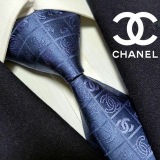 CHANEL - 美品 シャネル ネクタイ デカロゴ ココマーク 金 CHANEL - 美品 シャネル ネクタイ デカロゴ ココマーク 金