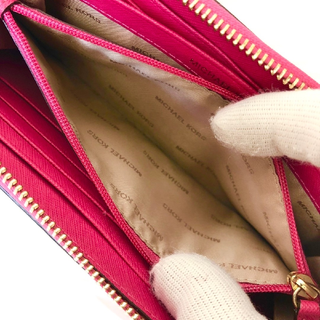 MICHAEL KORS - 【未使用級】マイケルコース 長財布 ラウンド MICHAEL KORS - 【未使用級】マイケルコース 長財布 ラウンド