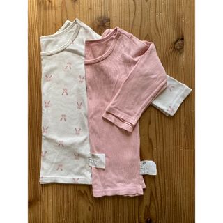 ユニクロ(UNIQLO)のユニクロ　90cm 綿100% 肌着　長袖(下着)