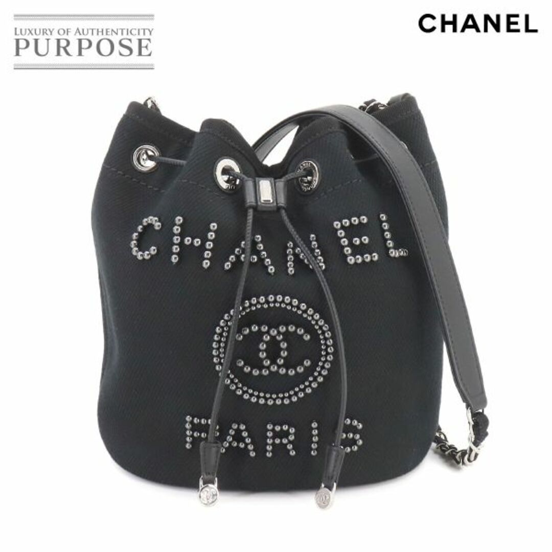 CHANEL - 未使用 展示品 シャネル CHANEL ドーヴィル チェーン ショルダー バッグ キャンバス レザー ブラック AS1045 VLP 90256779