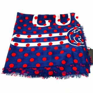 GUCCI - GUCCI グッチ スカーフ ネイビー 花瓶 花 カラフル ロゴ GUCCI - GUCCI グッチ スカーフ ネイビー 花瓶 花 カラフル ロゴ