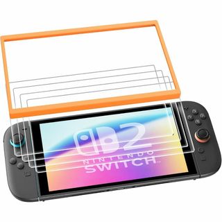 【4枚入り】Nintendo Switch2 強化ガラス フィルム 【専用ガイド(ノーカラージャケット)