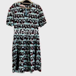 MARNI - MARNI マルニ ワンピース 40(M位) 紺x黒 【古着】【中古 MARNI - MARNI マルニ ワンピース 40(M位) 紺x黒 【古着】【中古