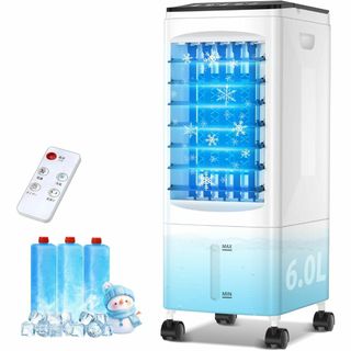 ❣️冷風機❣️冷風扇 強力送風 静音 首振り 省エネ スポットクーラー リモコン(扇風機)