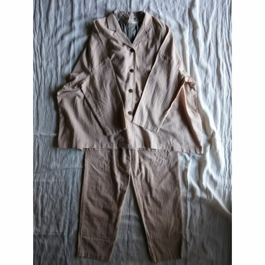 SM2(サマンサモスモス)の値下げsm2　サマンサモスモス　リネンコットンジャケット　セットアップ　ブラウス レディースのレディース その他(セット/コーデ)の商品写真