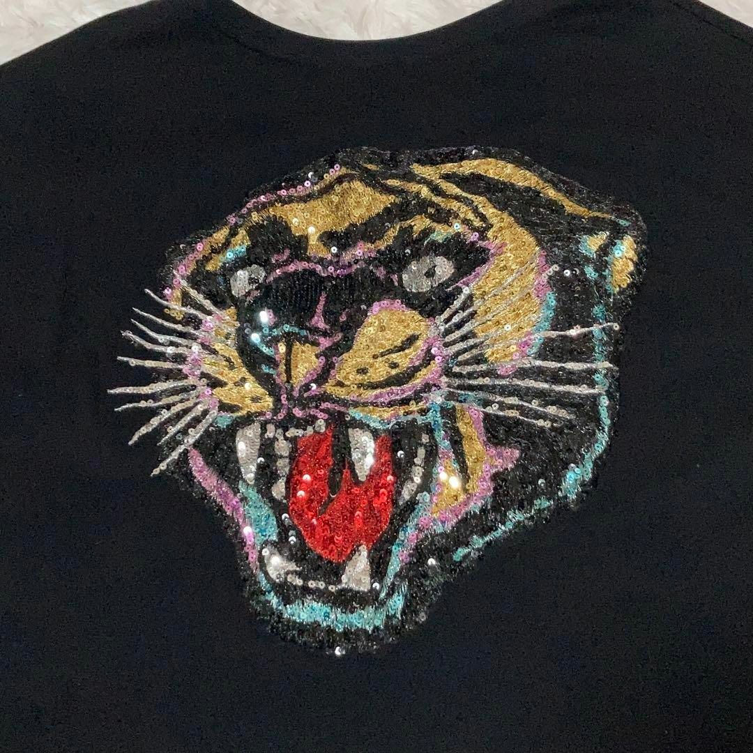 GUCCI - 【美品】GUCCI Tシャツ スパンコール 虎 タイガー 黒 S GUCCI - 【美品】GUCCI Tシャツ スパンコール 虎 タイガー 黒 S
