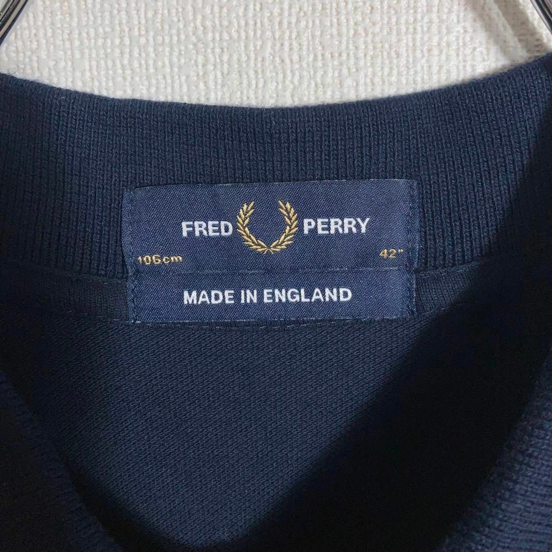 FRED PERRY - FRED PERRY ポロシャツ 刺繍ロゴ イングランド製 FRED PERRY - FRED PERRY ポロシャツ 刺繍ロゴ イングランド製