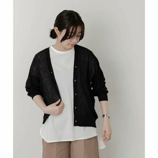 アーバンリサーチドアーズ(URBAN RESEARCH DOORS)の【ブラック】楊柳リブシアーカーディガン(カーディガン)