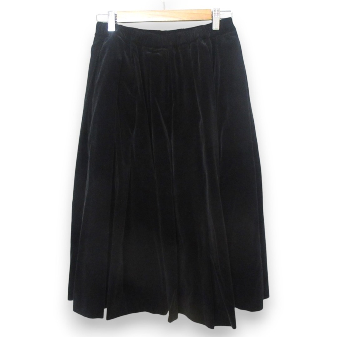 COMME des GARCONS - 美品 COMME des GARCONS コムコム コムデギャルソン ベロア ミモレ丈 ボリュームイージースカート RR-S008 Sサイズ ブラック レディース 古着 中古 USED