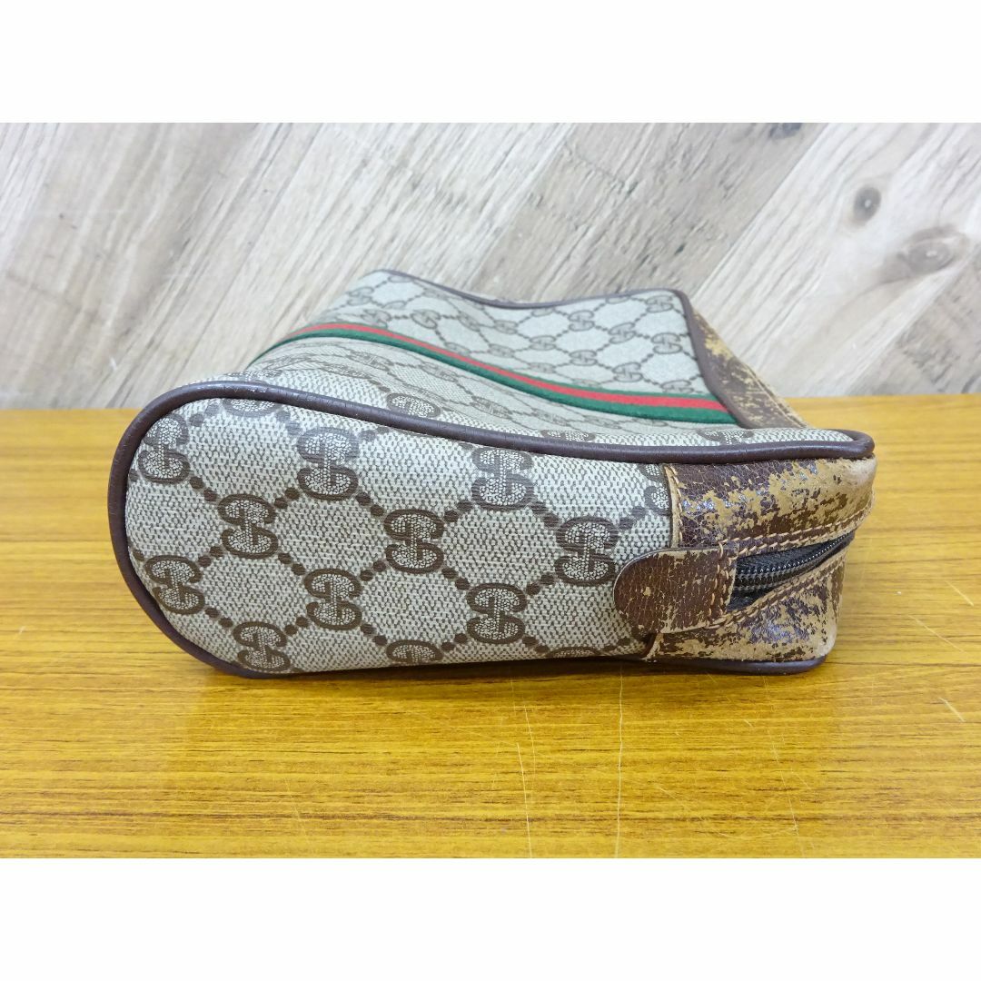 GUCCI - 広048/ GUCCI オールドグッチ PVC レザー クラッチ GUCCI - 広048/ GUCCI オールドグッチ PVC レザー クラッチ