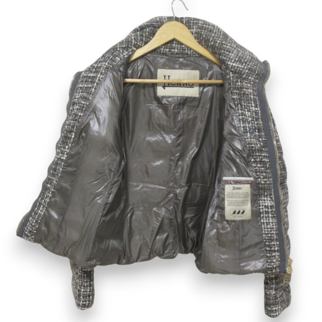 HERNO - 良品 HERNO ヘルノ ハイネック ショート丈 ツイード HERNO - 良品 HERNO ヘルノ ハイネック ショート丈 ツイード
